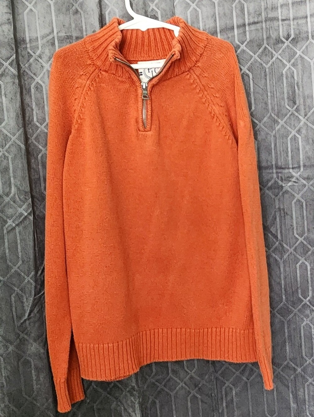 Children's Place Orange Half-Zip Cowl Sweater